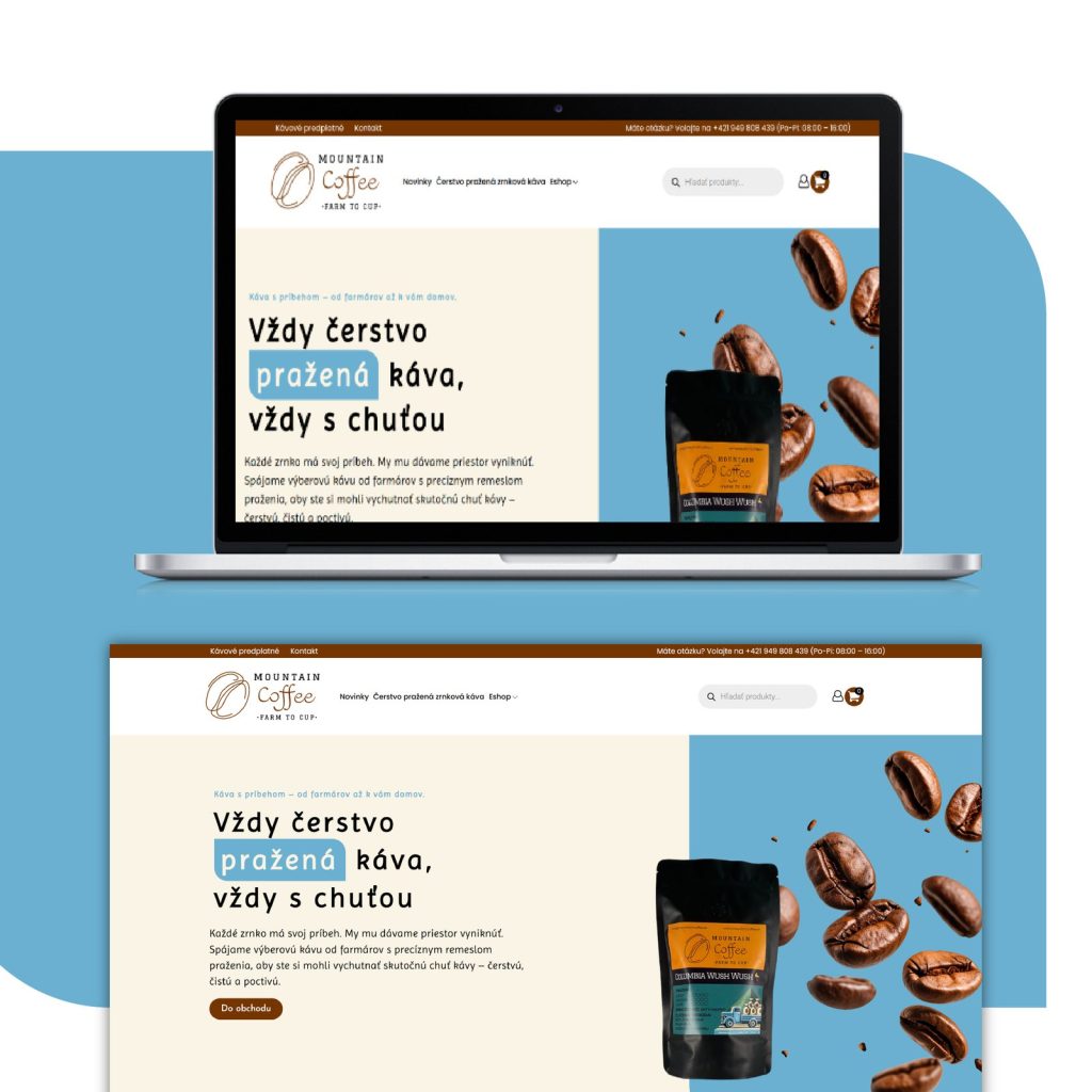Ukážka realizácie Mountaincoffee.sk od Finestudio